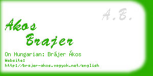 akos brajer business card